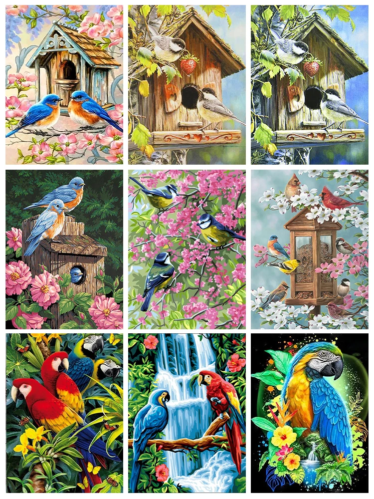 

Animal 5d diamond painting house bird plant flower diamond painting inlaid full diamond embroidery painter home decoration