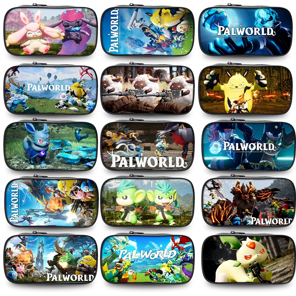 Большой Вместительный Студенческий Пенал Palworld Тканевый Держатель Для Ручек