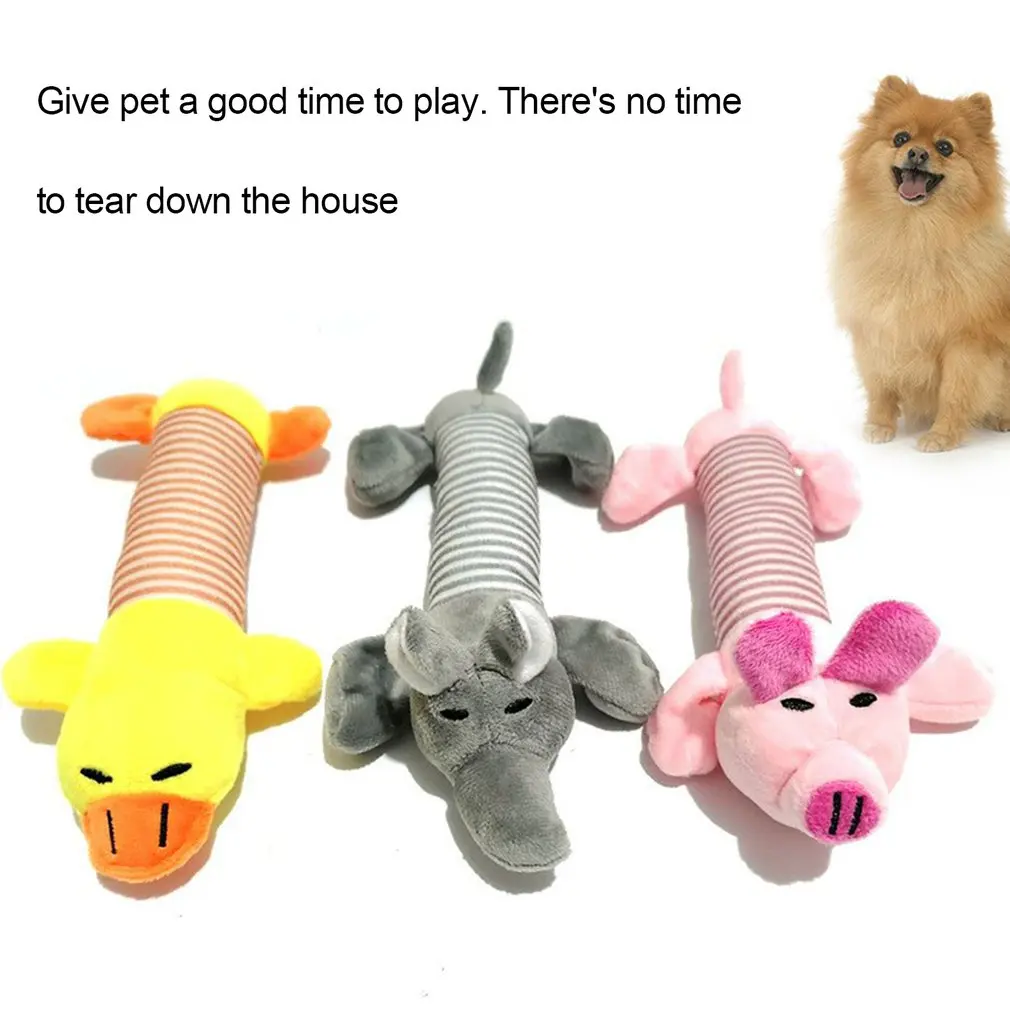 

Cute Pet Soft Plush Toy Realistic Animal Toy Interactive Sounding Toy For Small Double-layer Fabric Bite Resistant Pet Supplies