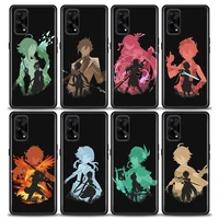 genshin impact anime game phone case for oppo realme 8i 8 9 7 6 5 pro 9i 7i 5i 6i xt 5g cases soft silicone cover realme 8pro