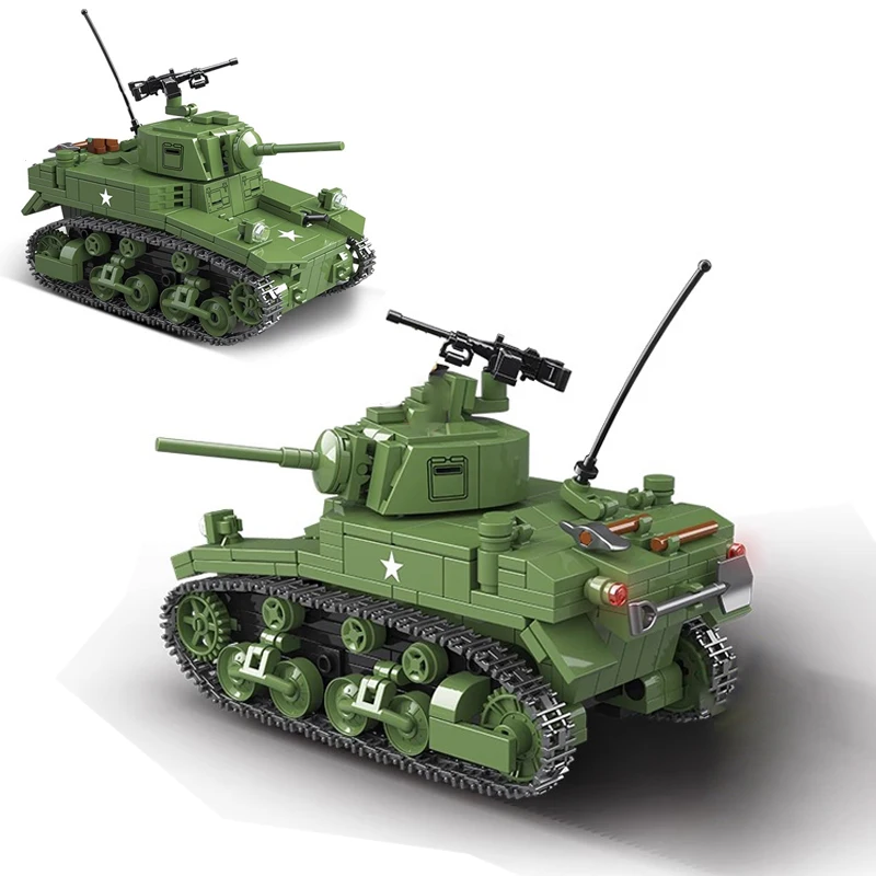 601 шт. строительных блоков Второй мировой войны Стюарт Стандартный Танк гусеничный M3 MOC детская сборная игрушка подарок на день рождения 601 шт. строительных блоков Второй мировой войны Стюарт Стандартный Танк гусеничный M3 MOC детская сборная игрушка подарок на день рождения