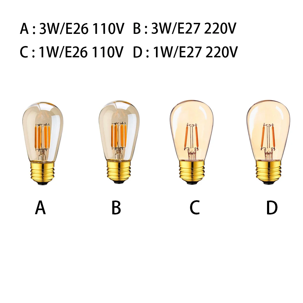 

Лампочка декоративная в стиле ретро, 2200 к, 3 Вт, E27, 220 В