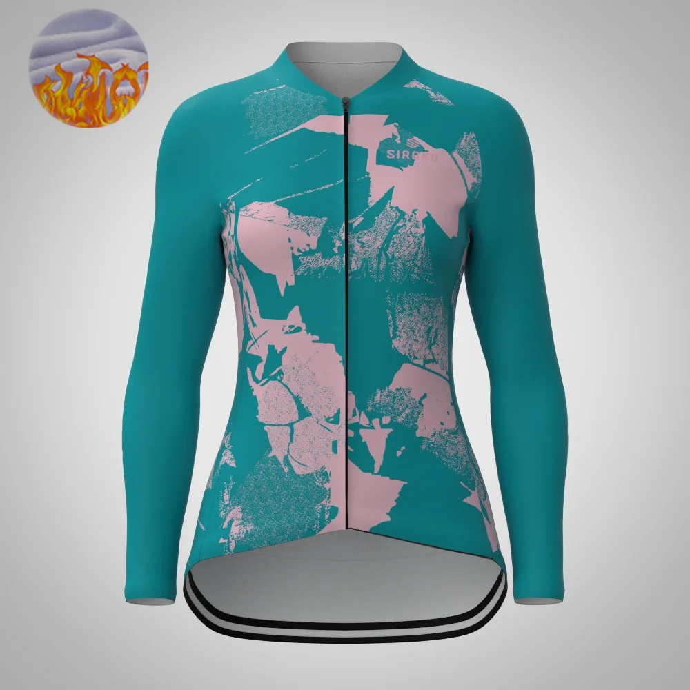 Siroko женский велосипедный трикотаж Pro Team униформа шоссейный велосипед зимняя