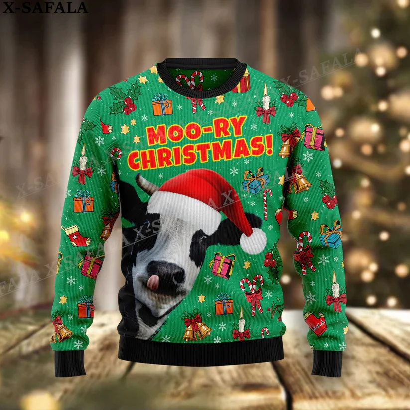 Смешные свитера в виде молочной коровы бриллианты смешные Джемперы на Хэллоуин