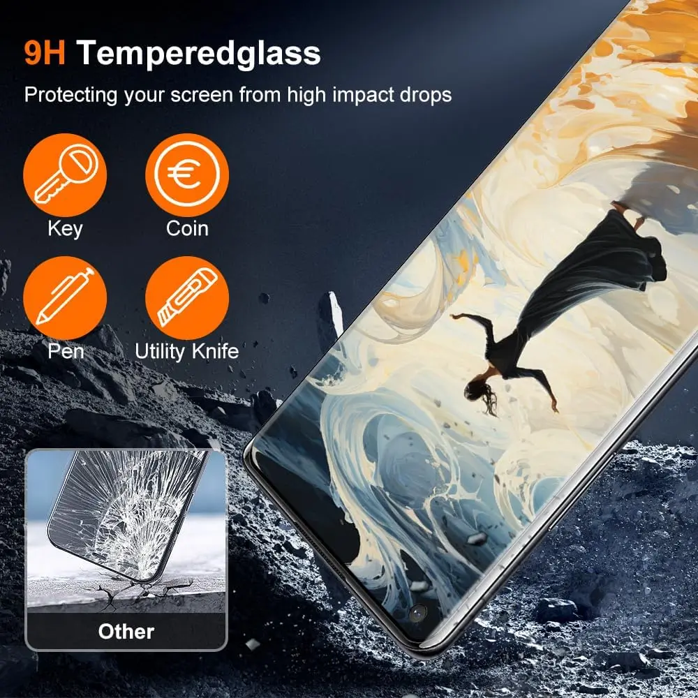 Закаленное стекло для экрана 11 OnePlus 7 8 9 10 Pro 3D изогнутое ультразвуковое Защитное