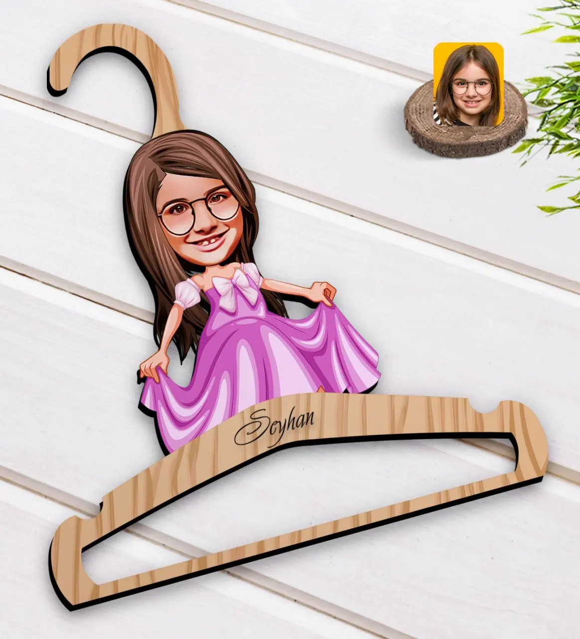 

Персонализированная искусственная карикатура на деревянное платье, асациона-1