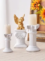 roman architectural sculpture plaster decor white resin crafts high grade square angel base modern home decoration accessories