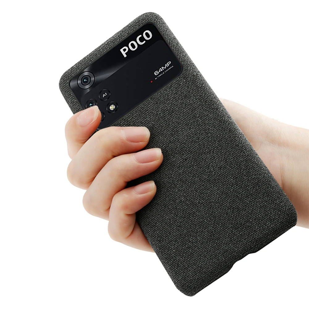 

For Xiaomi Poco X4 Pro 5G X3 NFC GT F3 C3 Funda Luxury Cloth Texture Fitted Case For Xiomi Poco M4 M3 M2 F2 X4 X3 Pro 5G Cover
