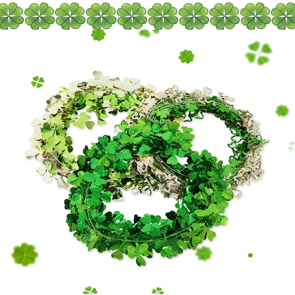 Украшение на День святого Валентина цветные полоски из проволоки венок в