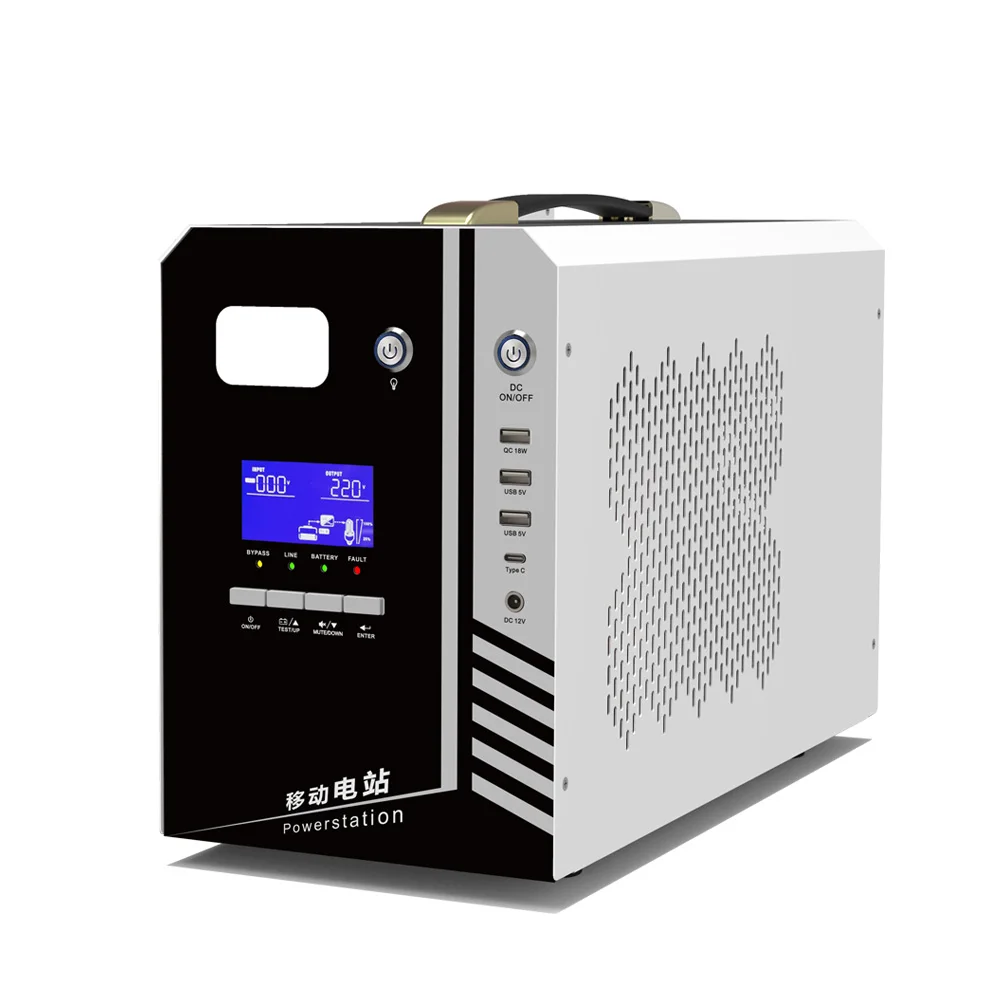 

Portable Mobile Power Station 1kva 2kva Portable Online UPS Uninterrupted Power Supply For Outdoor