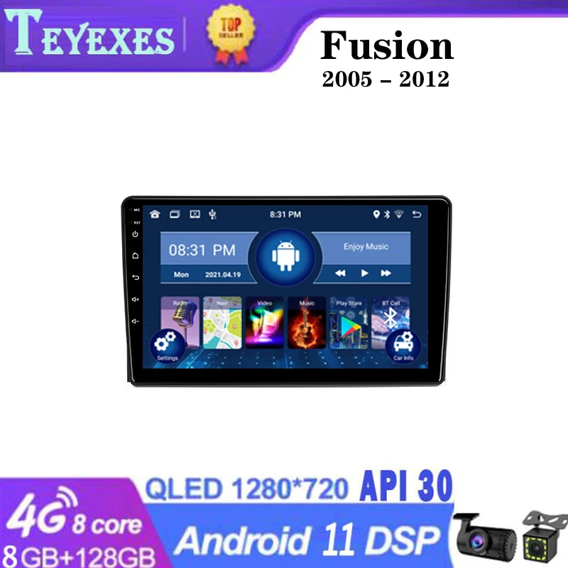 

TEYEXES Carradio For Ford Fusion 1 2005 - 2012 Car Radio Stereo Multimedia Video Player Navigation GPS Android 11 2 Din 2din