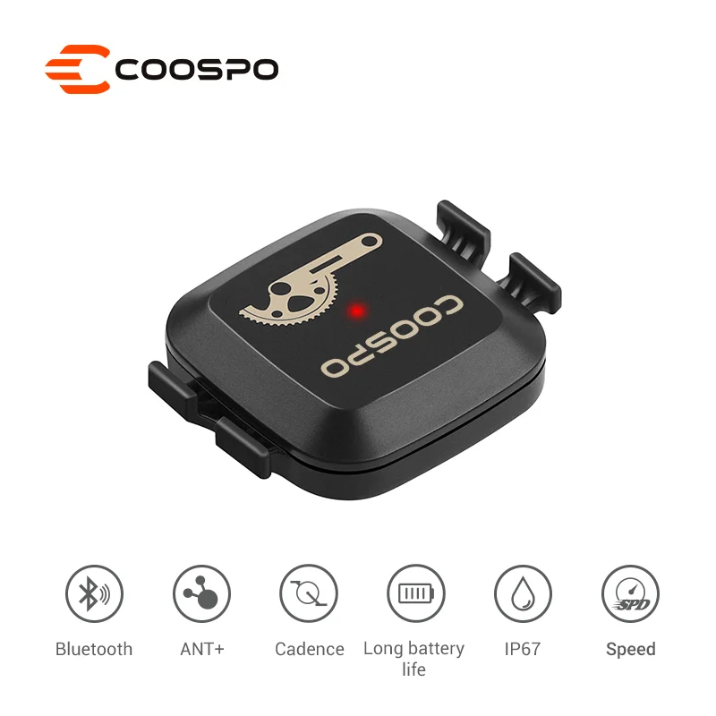 Фото Датчик скорости вращения педалей CooSpo, Bluetooth 4,0, ANT +, датчик скорости вращения педалей для шоссейного велосипеда, для велокомпьютера Wahoo Garmin №1