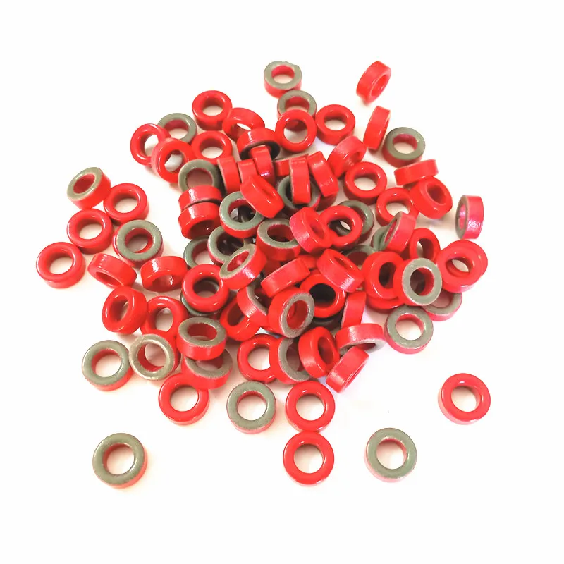 

10pcs T50 2 Carbonyl Iron Powder Cores T50-2 13*7.5*5 mm 4.9nH/N2 Dust Ferrite Toroid Red Core MICROMETALS HF/ QR