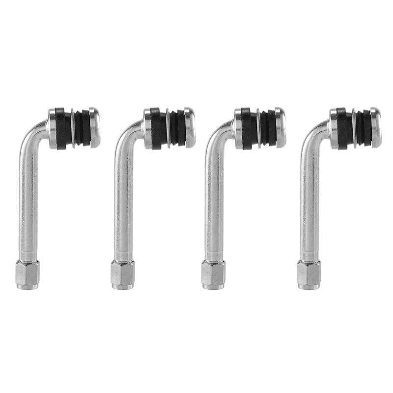 

4Pcs/Lot YPQZW90DY6 7.15CM 2.5 Chrome Tire Valve Stems 90 Degree Angled Size XL,Universal Various Models