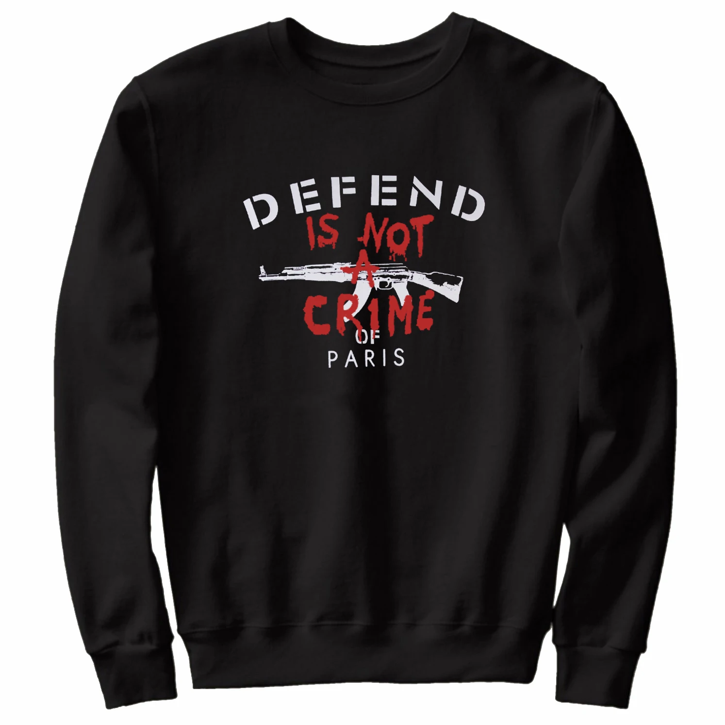 

AK-47 Rifle Defend Is No A Crime Sweatshirts New 100% Cotton Comfortable Casual Mens Clothing Fashion Streetwear