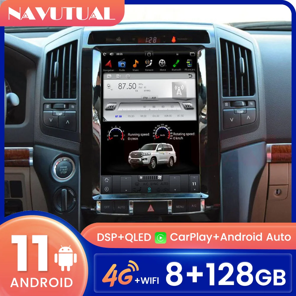 

12.1" Android 11 Screen Tesla Head Unit For Toyota Land Cruiser 200 LC200 2008-2019 Radio GPS Navigation Car Multimedia Player