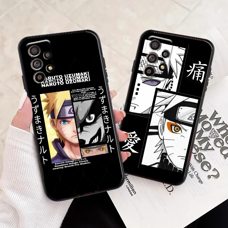 

NARUTO Japan Anime For Samsung A52 A72 4G 5G Phone Case Silicone Cover Soft Black Carcasa Liquid Silicon Coque