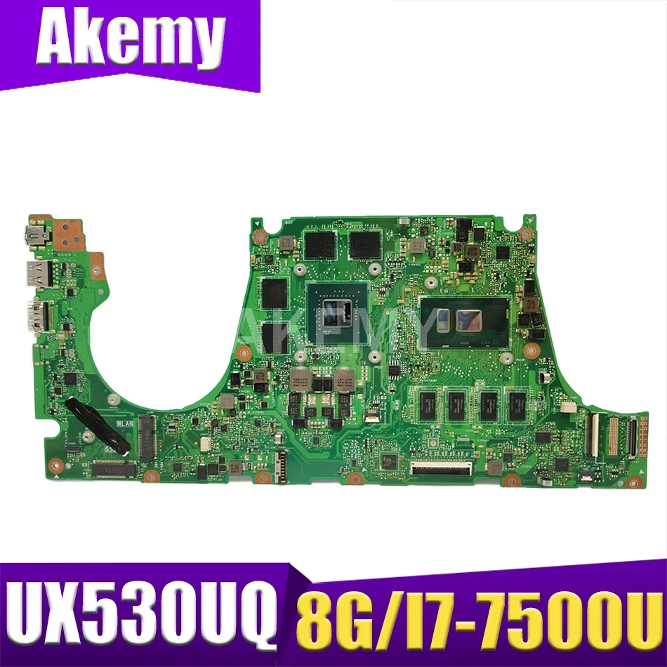 

Новинка материнская плата для ноутбука 90NB0EG0-R00020 для Asus UX530U UX530UQ UX530UN UX530UR UX530UX материнская плата 8G/I7-7500U SR2ZV