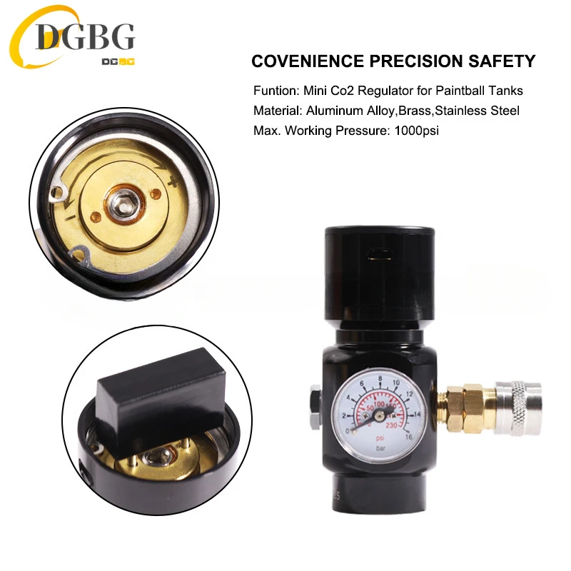Регулятор CO2 HPA MINI SFR (SUPER FAST REFRESH) с входом G1/2-14 1500 PSI Выход 0-130 для пневматических
