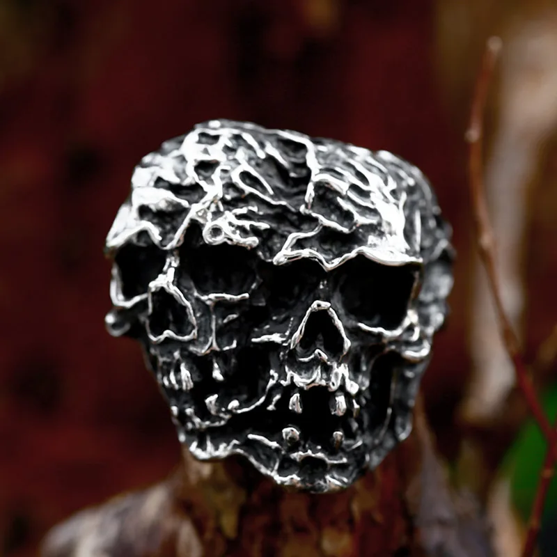 Мужское кольцо в виде черепа от BEIER классическое из нержавеющей стали стиле панк