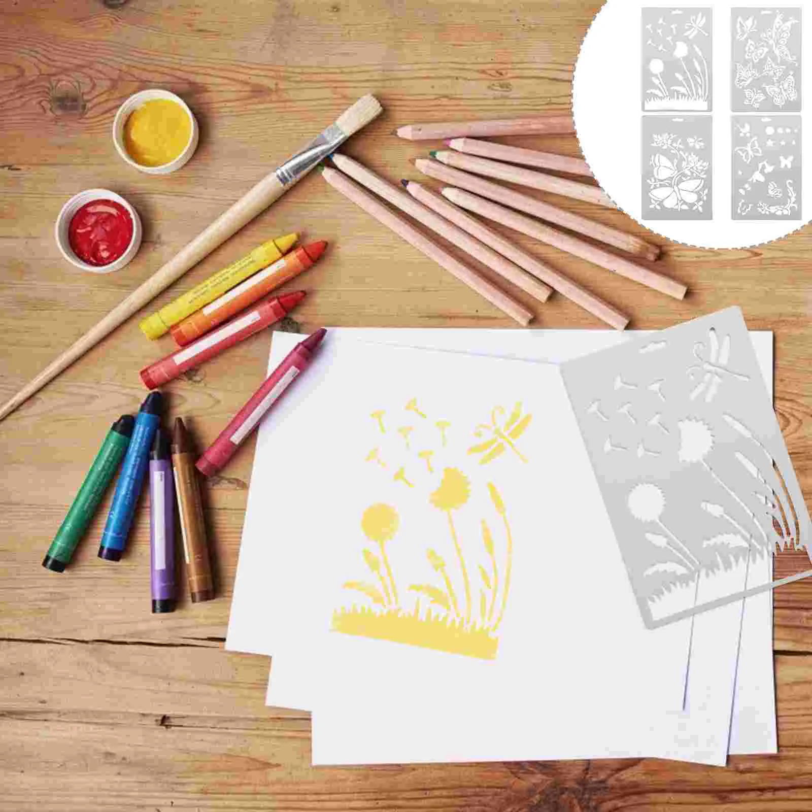 

Painting Stencils, 8Pcs Creative Butterflies Stencils Reusable Craft DIY Drawing Templates for Kids Adults Men