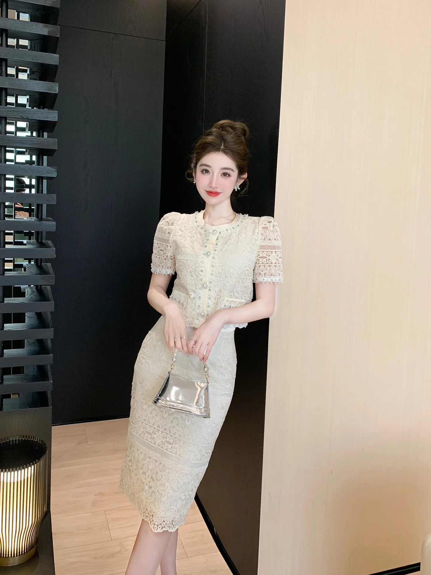 

2023 Spring/Summer Fashion New Women's Clothing Water Soluble Suit 0704