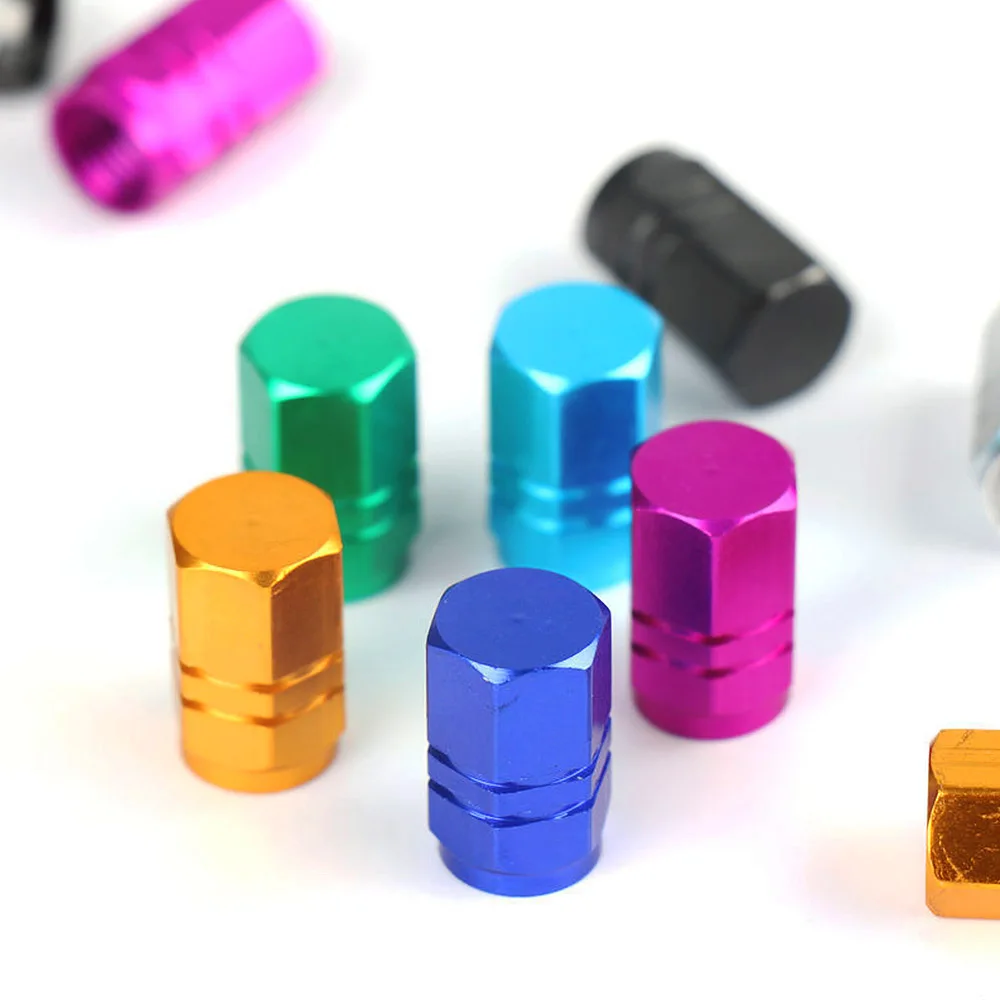 

Aluminum Alloy Car Hexagonal Tire Cover Tire Valve Cover Car Cover Wheel Valve Cover for Automobiles Motorcycles Trucks Bikes