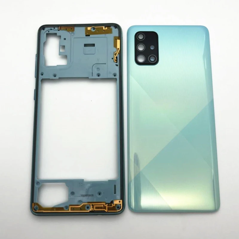 Крышка батарейного отсека для Samsung Galaxy A51 A71 A515 A715 A715F 2020 задняя крышка корпуса с