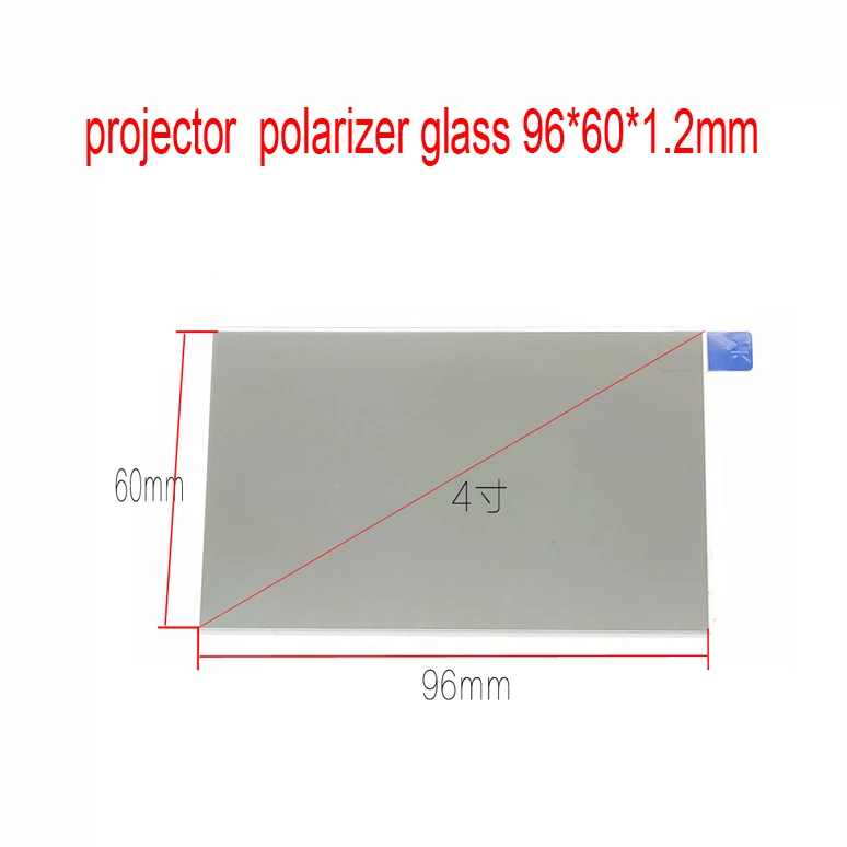 

Теплоизолирующее поляризационное стекло 96*60*1,2 мм для 4-дюймового ЖК мини-светодиодного проектора Ремонт для THUNDEAL YG-300 YG 400