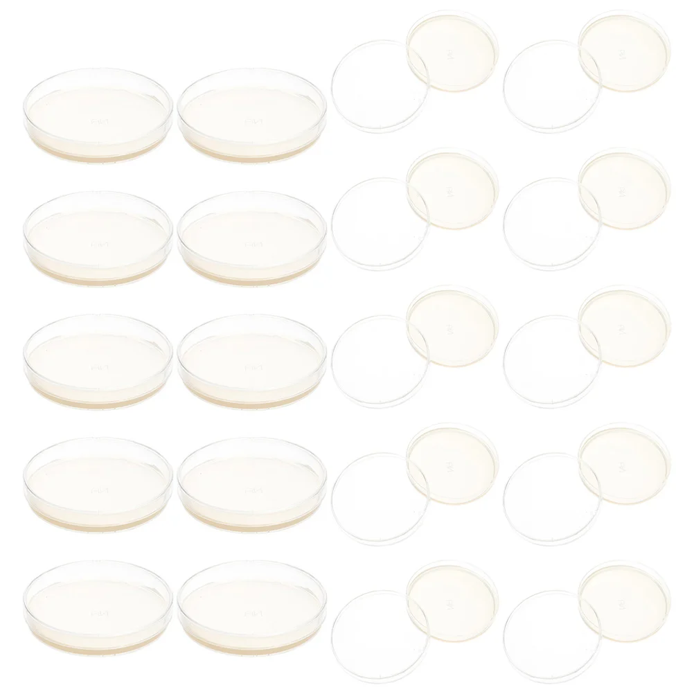 

20 Pcs Nutrient Agar Plate Science Experiments Plates Laboratory Petri Dishes Ordinary Prepoured