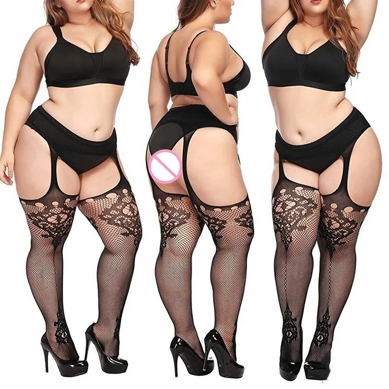 

Женские носки, сетчатые высокие чулки с поясом до бедра, длинные чулки с рыбьей сеткой, сексуальные чулки большого размера для чулок и колго...