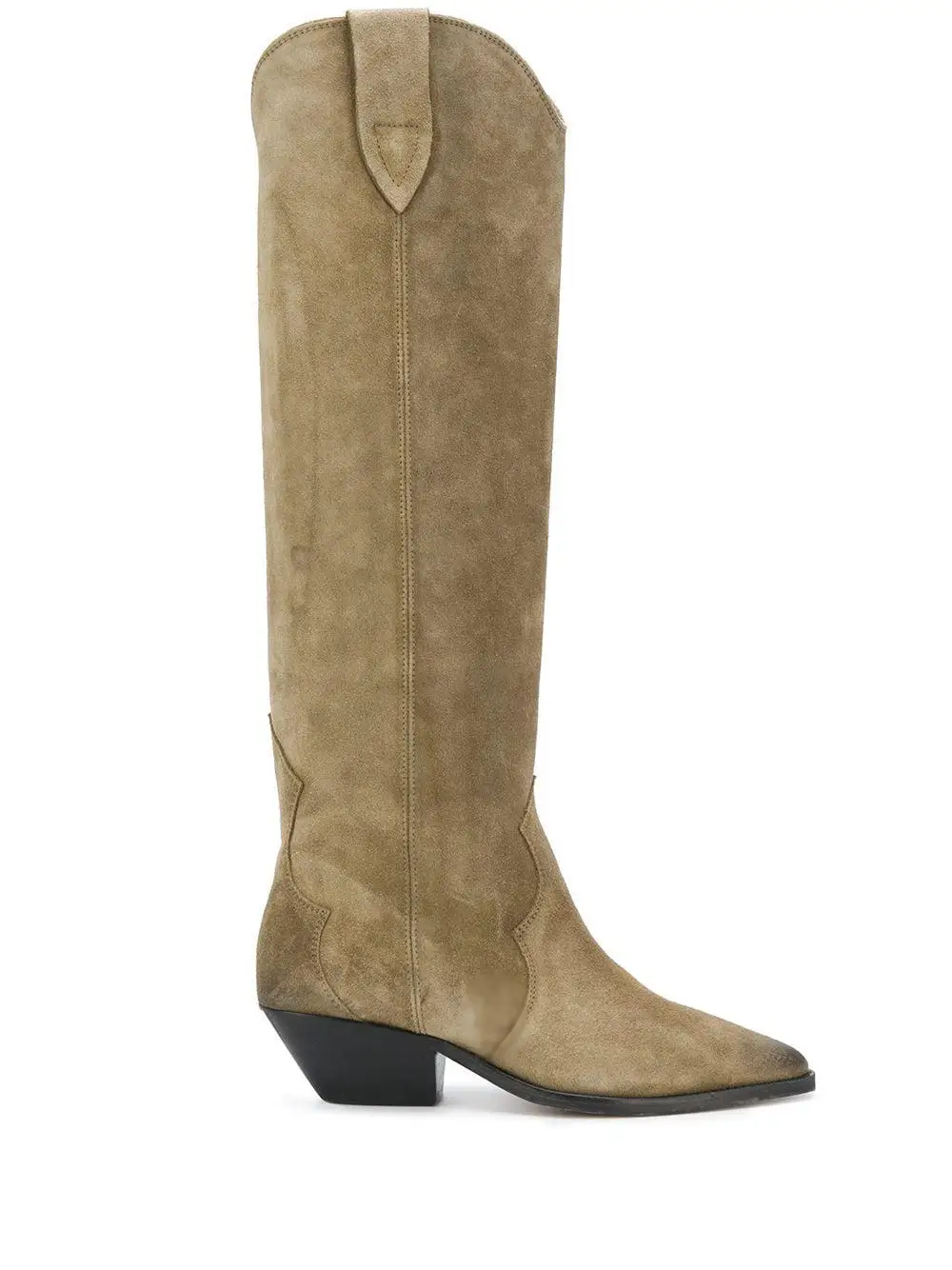 

Perfect Paris Shoes Denvee Suede Knee Boots Tall Western Cowboy Cowgirl Cuban Heel Boots