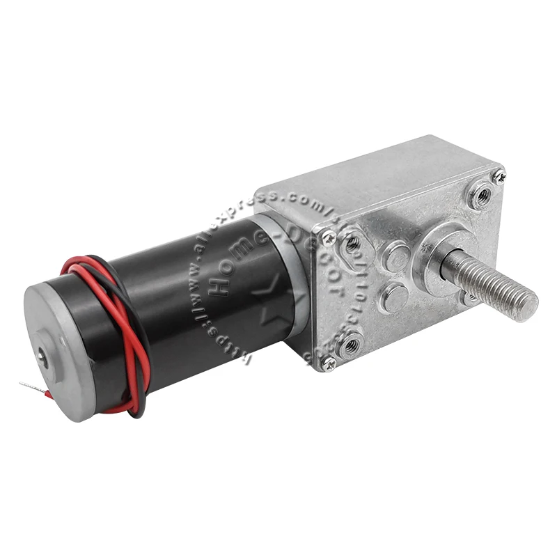 Двигатель червячного редуктора с большим крутящим моментом, 12 В постоянного тока, 24 В, цельнометаллический редуктор M8x25, 1 шт.