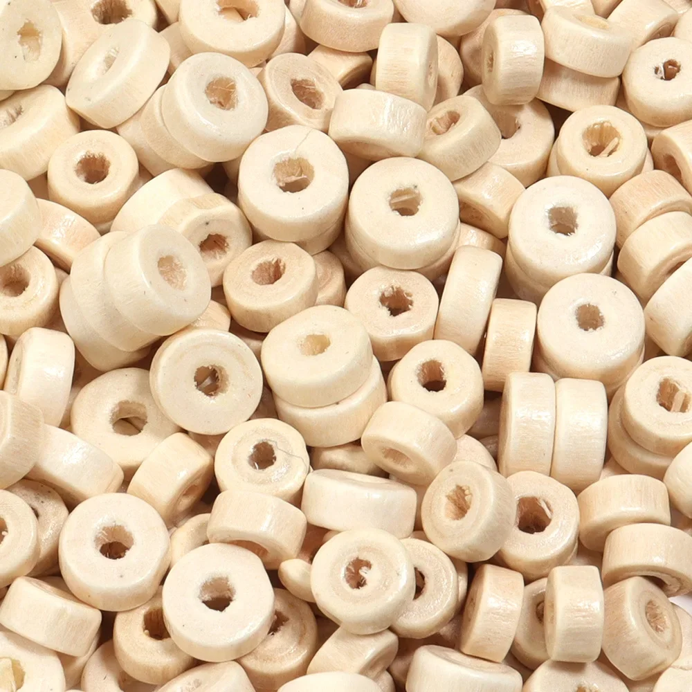 Натуральный цвет низкие круглые деревянные бусины браслет сделай сам цепочка