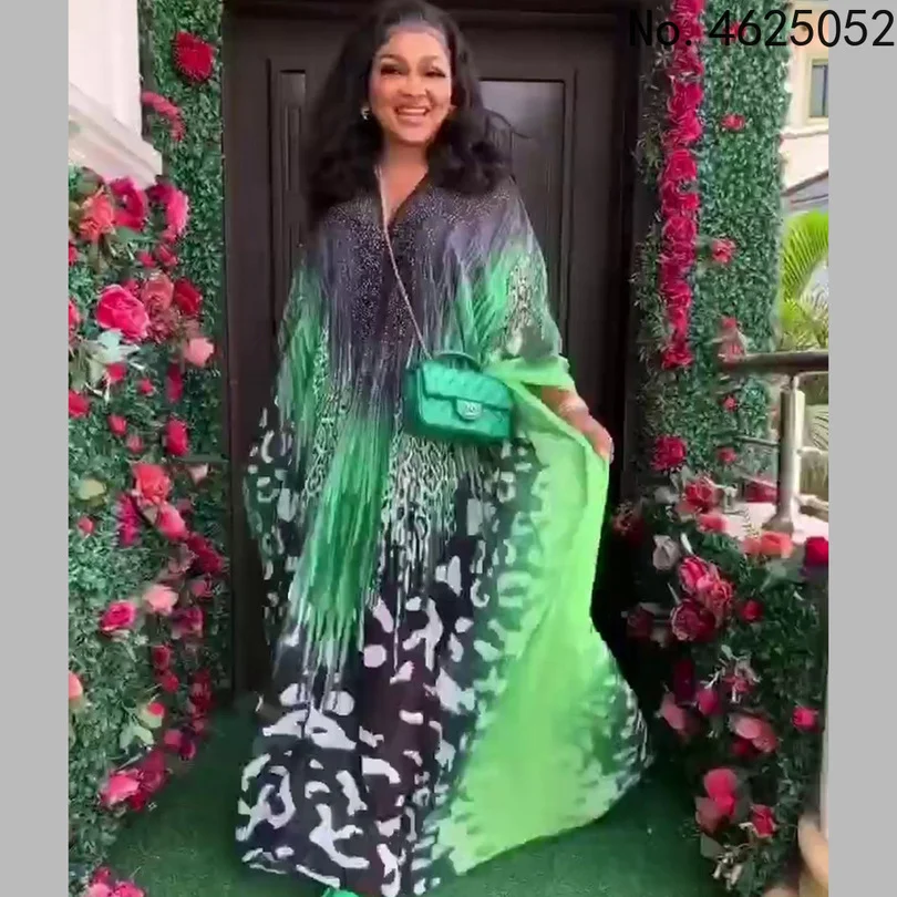 

Africa Fashion Blogger Recommend Popular printed Silk Kaftan Maxi dresses Loose Summer Beach Bohemian kaftan long dress for lady