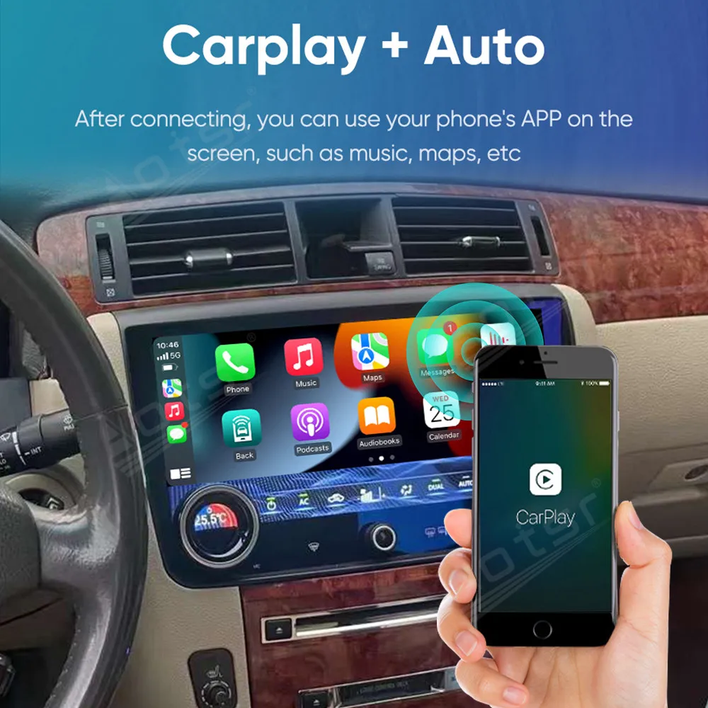 12 дюймов навигация 8-ядерный Carplay для Toyota Crown 2007-2011 мультимедийный плеер Android 13 Авто