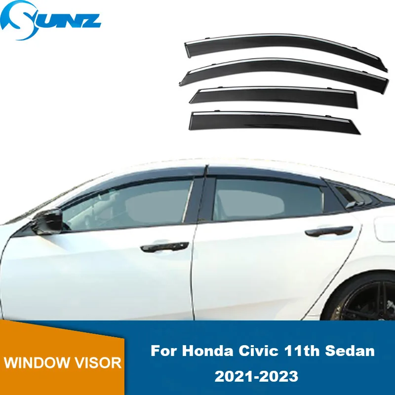

Side Window Deflector For Honda Civic 11th Sedan Touring 2021 2022 2023 Car Accessories Weathershield Door Visor Sun Rain Guard