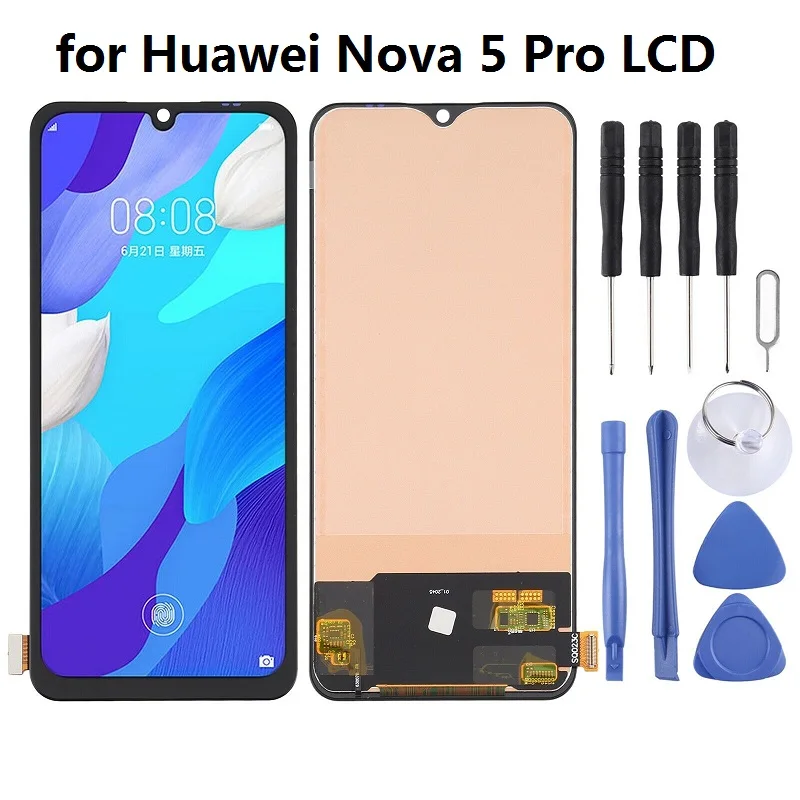

100% Tested TFT LCD for Huawei Nova 5 LCD Display Touch Screen Digitizer ova5 Pro SEA-AL10 SEA-AL00 LCD