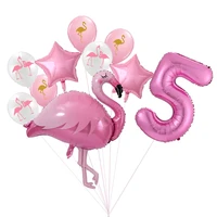 hot giant flamingo foil balloon set 30inch pink number balloons 1 2 3 4 5 6 7 8 9 years old girl birthday party baby shower deco