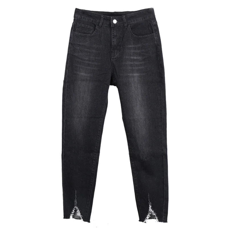 

Old carrot pants large size L-8XL denim jeans cotton high quality new stretch high waist black Harlan denim jeans longy