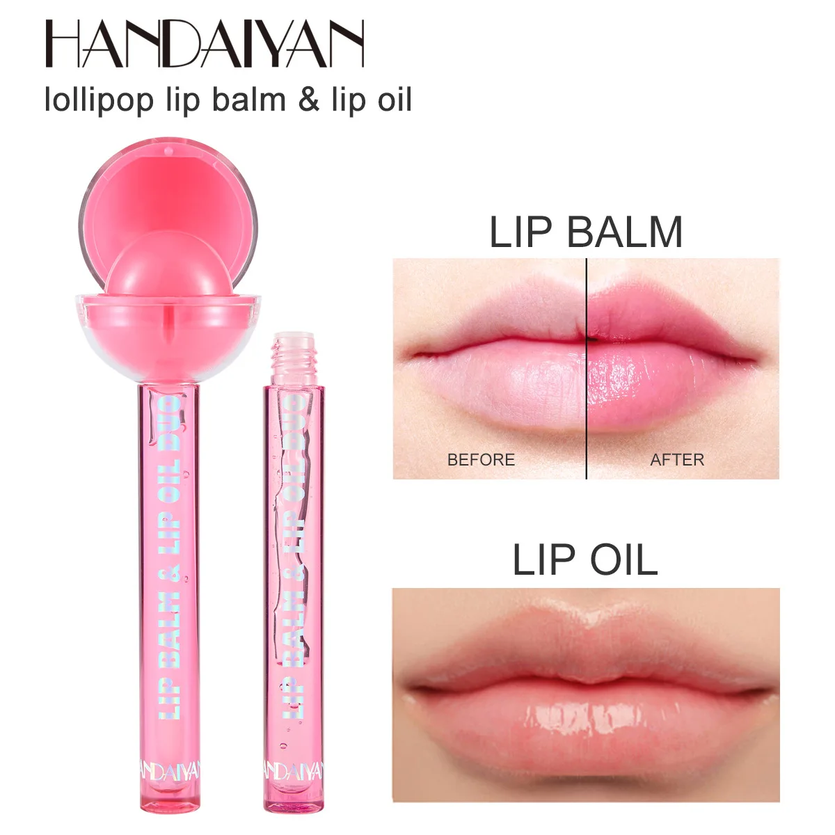 

HANDAIYAN Lollipop Color Changing Lipstick Lipstick Lip Oil Lip Gloss Lipstick Women Makeup