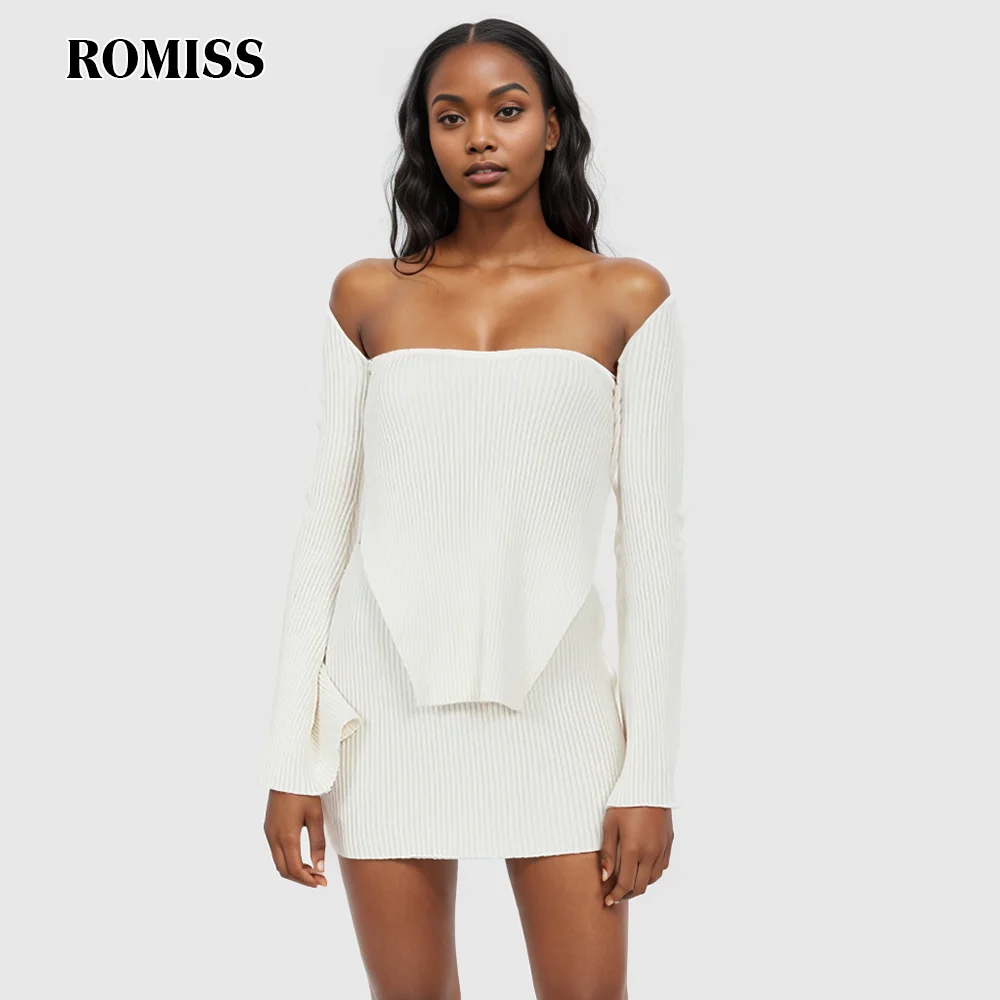 Женский трикотажный комплект из двух предметов топ с квадратным вырезом и