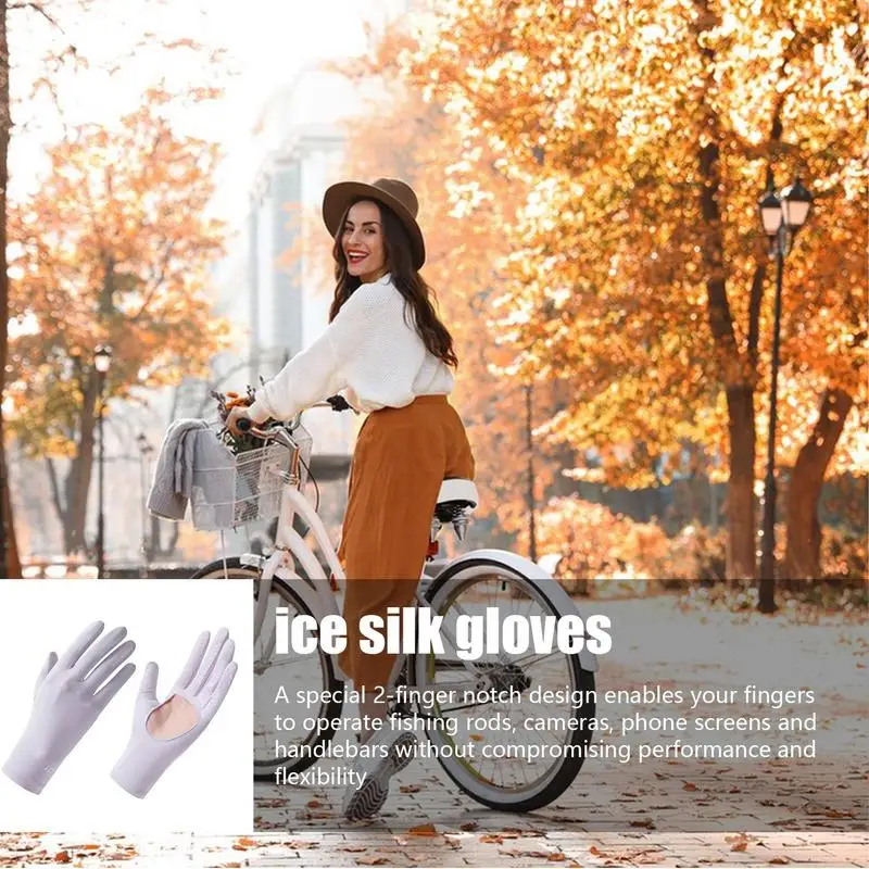 Солнцезащитные перчатки для женщин летние велосипедные сенсорного экрана с UPF 50