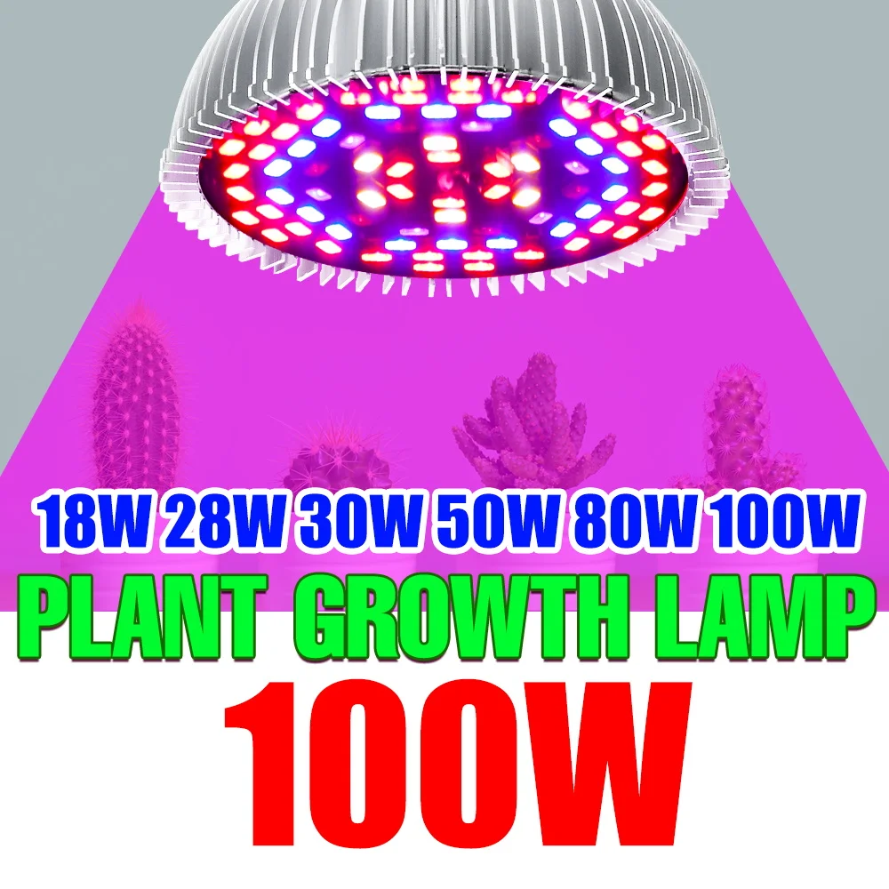 

LED Phytolamp for Plant Light Full Spectrum Grow Light 100W 80W 50W Seeds Phyto Lamp Home Greenhouse Tent Hydroponics Grow Box