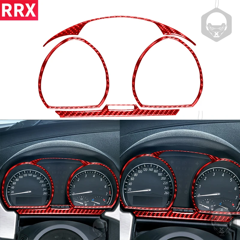 

RRX Car Speedometer Instrument Panel Frame Interior Decoration Carbon Fiber Sticker For BMW Z4 E85 2003-2008 Car Accessories