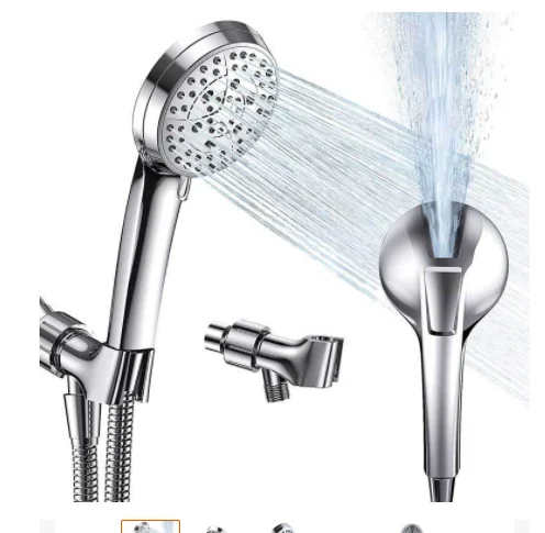 

Shower Head 7 Setting Handheld Spray with 4.9ft Hose Adjustable Mount for Bath Massage Spa