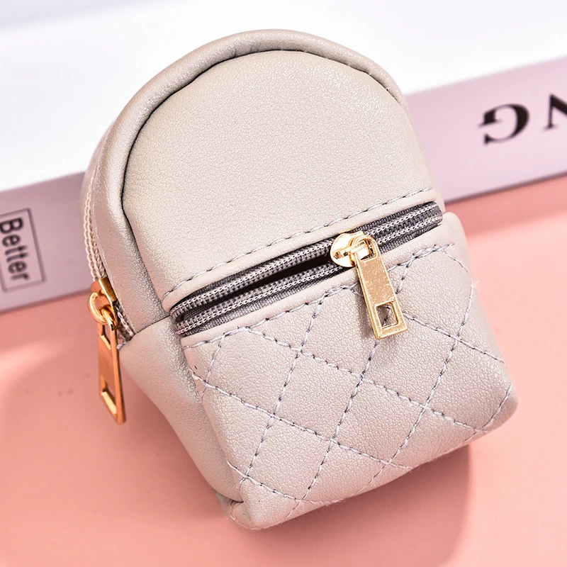 

Girl's Lipstick Perfume Bag Double Zipper Women's Purse Cute Hand Hold Key Change Organizer Wallet/pink Black