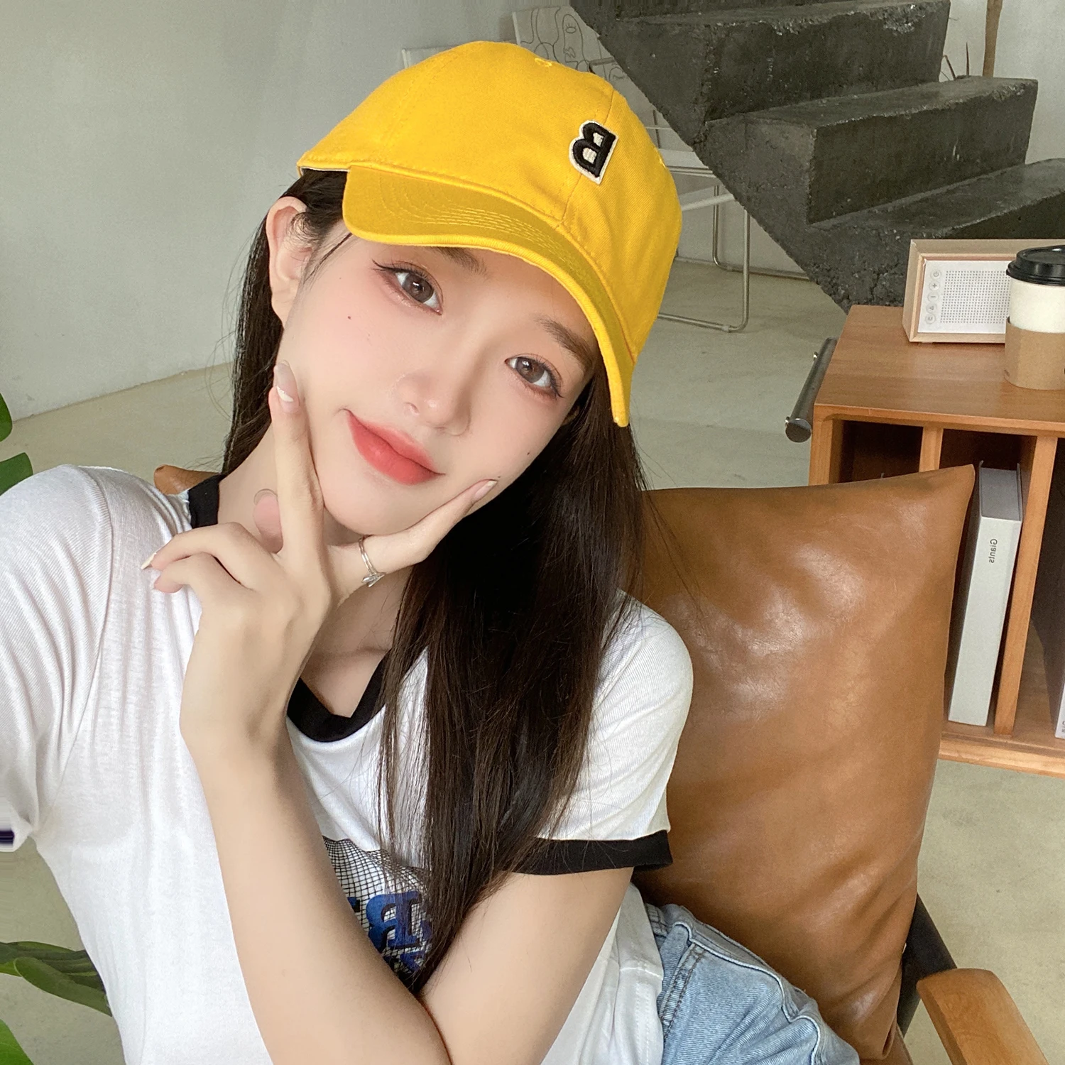 

Summer Girl's Hat Tide Brand All-match Net Red Street Shot Peaked Cap Spring and Autumn Outdoor Outing Men's Black Baseball Caps