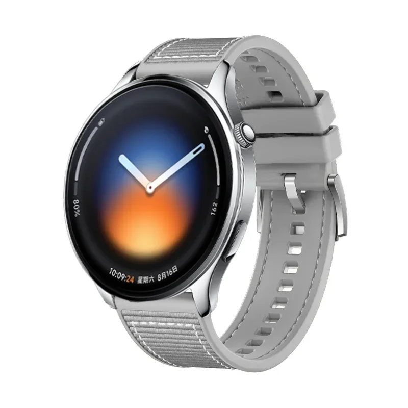 Фото Композитный силиконовый ремешок 22 мм для Xiaomi Watch 5/S4-3-2/S4, спортивный нейлоновый браслет для Realme Watch 5 S/OPPO Watch 4 Pro/X X2 №5