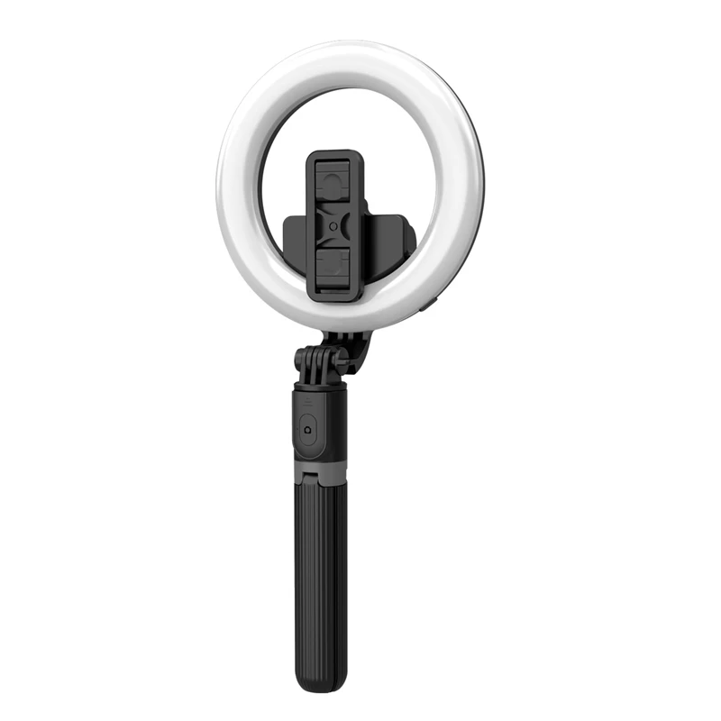 

Wireless Bluetooth Selfie Stick Phone Holder Stand Pole Rod Extendable Tripod With Fill Light For IOS Android Phone
